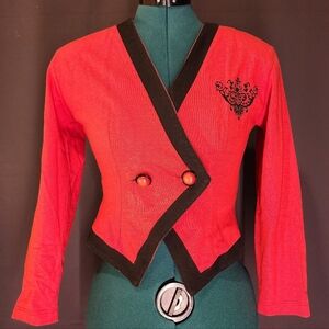 Red and Black Women's Blazer